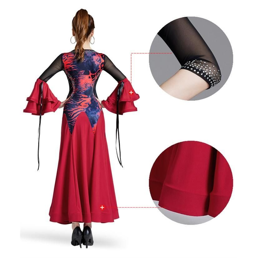 2way 社交ダンスドレス 社交ダンス モダンドレス レッド グリーン