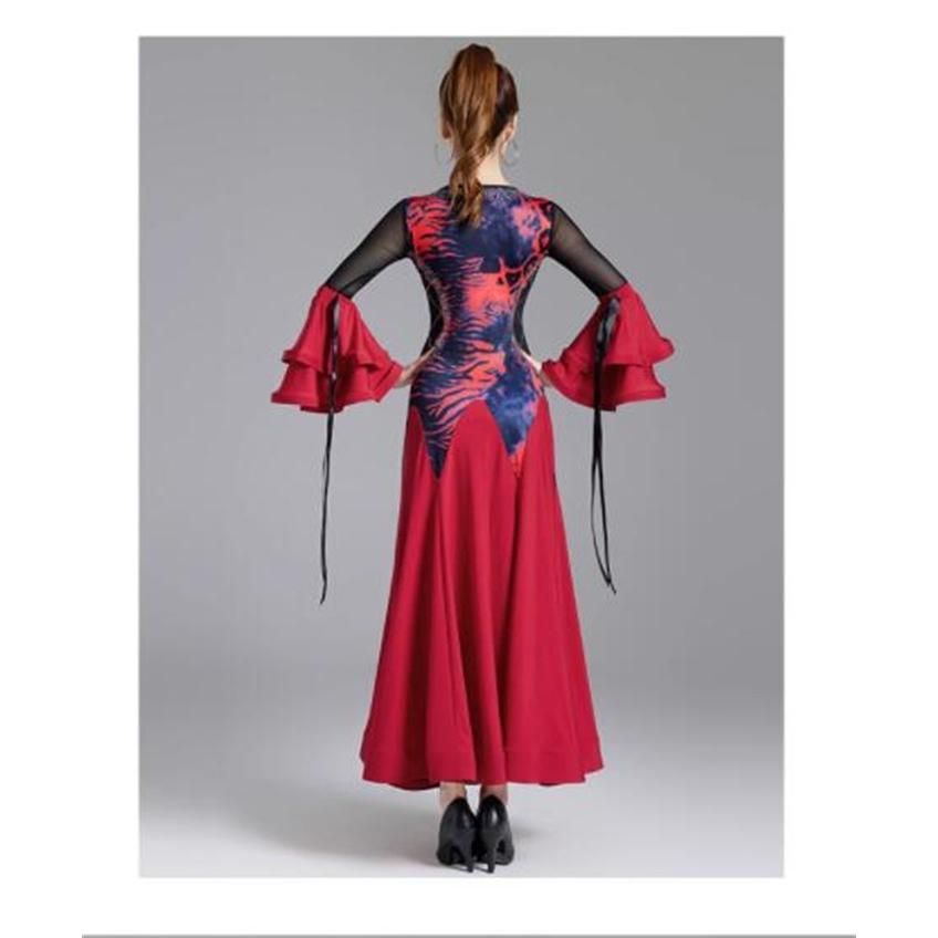 2way 社交ダンスドレス 社交ダンス モダンドレス レッド グリーン