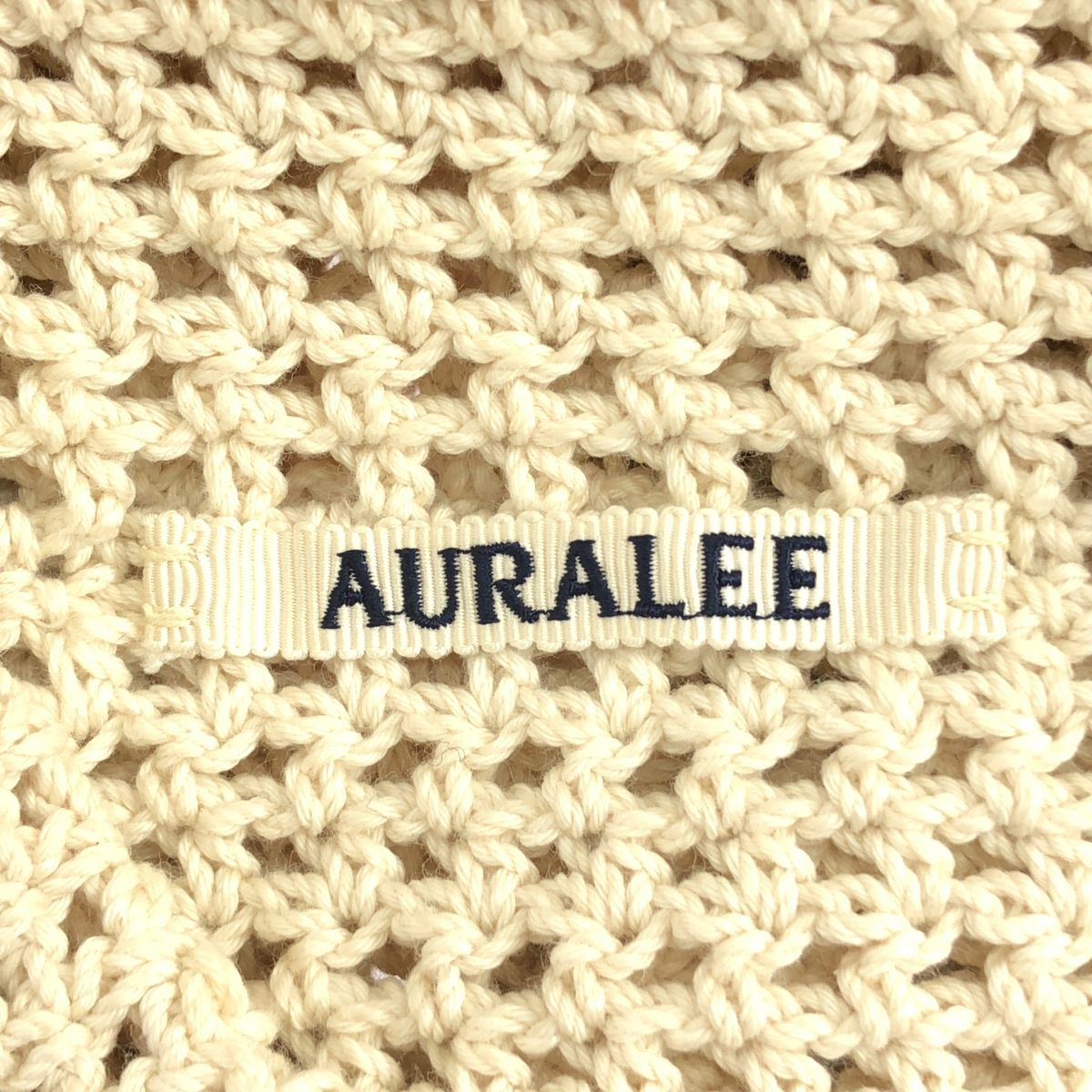 AURALEE ハンドクロシェット ニットシャツ 3 HAND CROCHET COTTON KNIT SHIRTS / ハンド クロシェ ニット シャツ