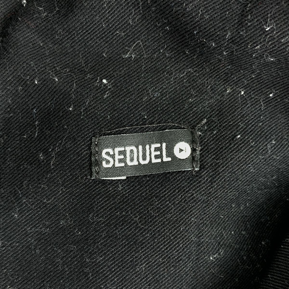 SEQUEL / シークエル | TYPE F / ロゴ ワーク パンツ | L | ブラック