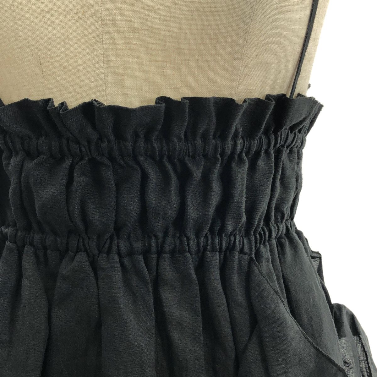 HOLIDAY | ホリデイ RAMIE RUFFLERUFFLE DRESS キャミ ワンピース ブラック レディース