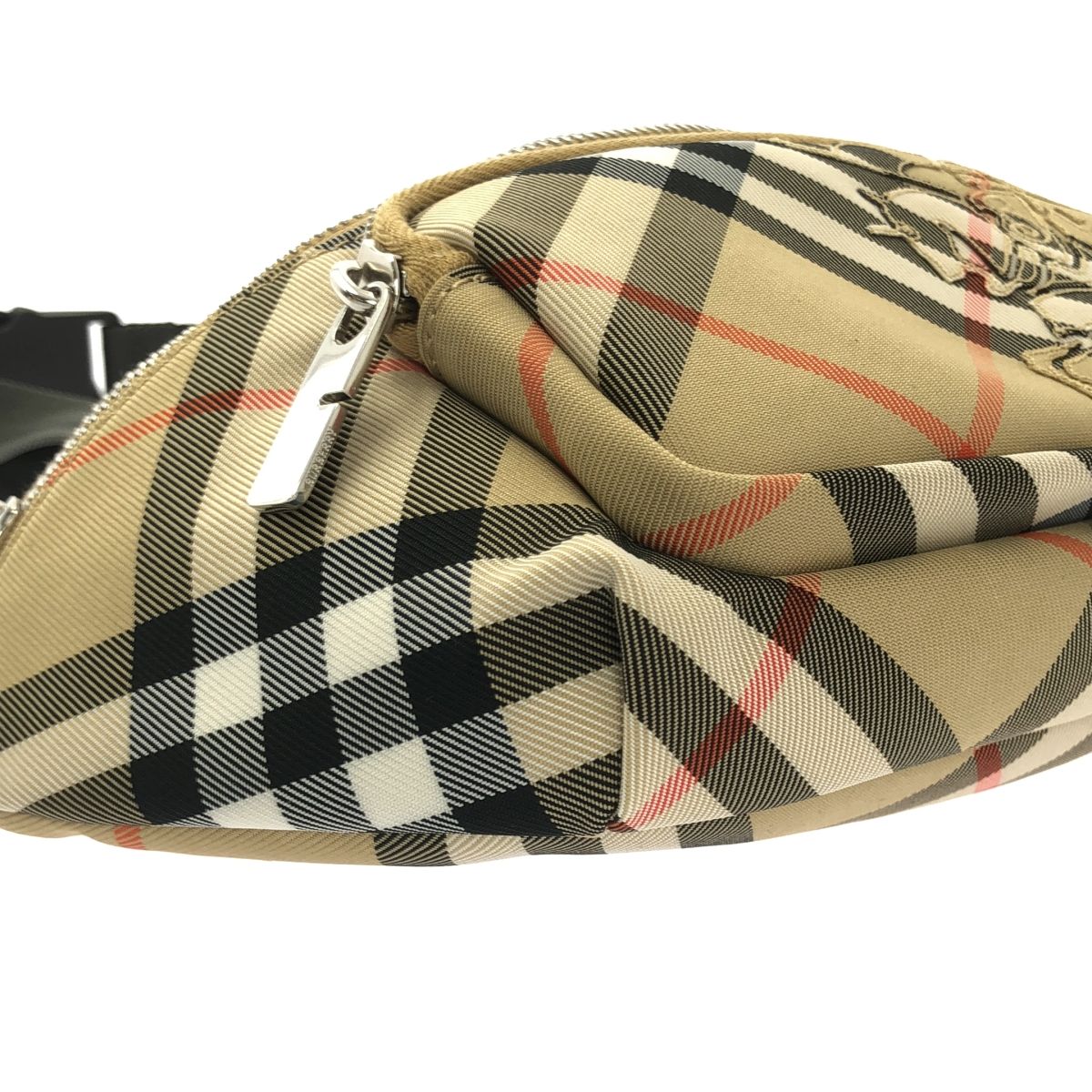 【美品】  Burberry / バーバリー | 2025SS | ノバチェック ロゴジップ ウエストベルトバッグ ショルダーポーチ / ユニセックス | サンドベージュ | メンズ 美品】 Burberry / バーバリー | 2025SS | ノバチェック ロゴジップ