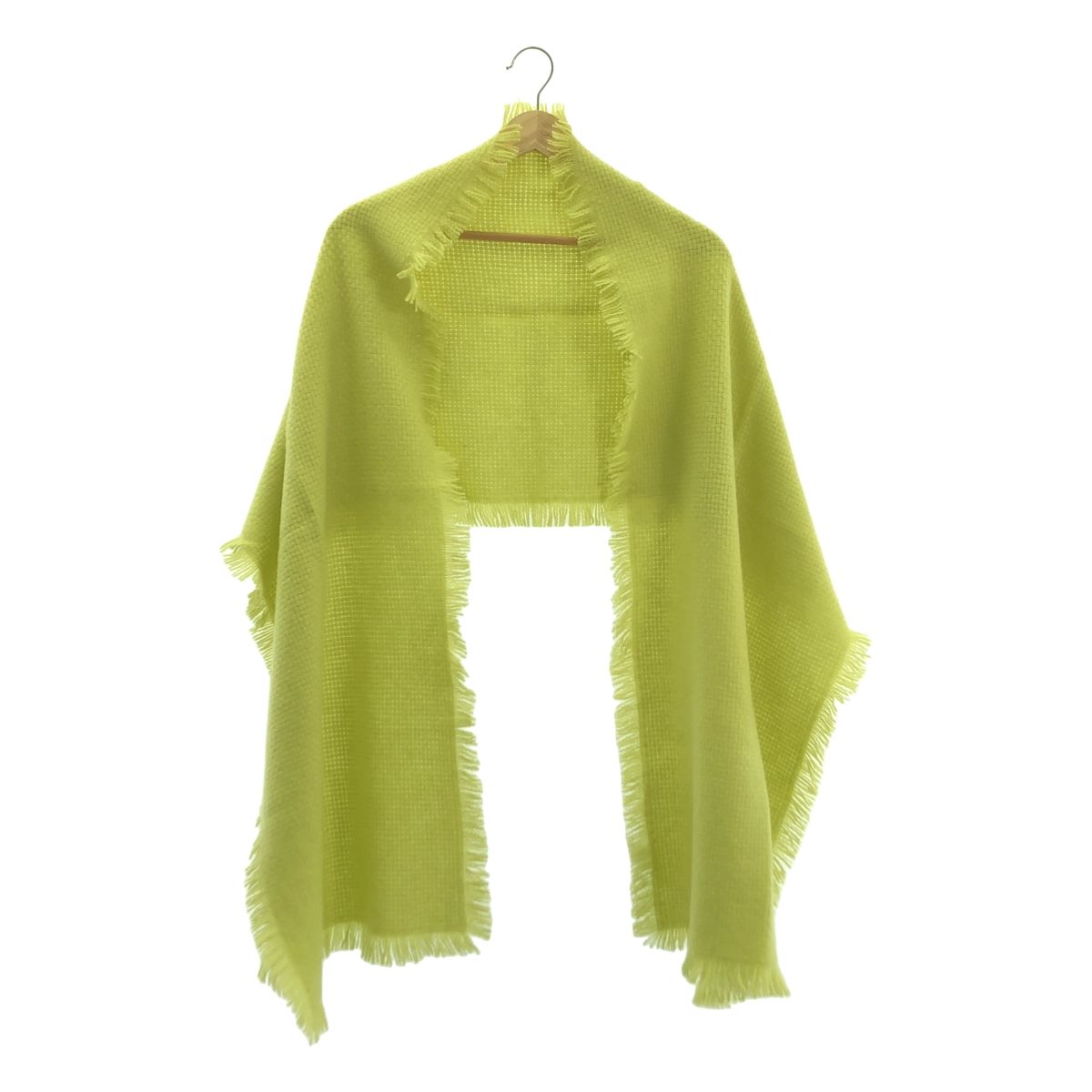 ASAUCE MELER アソース メレ cashmere 100％ カシミヤ フリンジ ニット ストール マフラー イエロー系