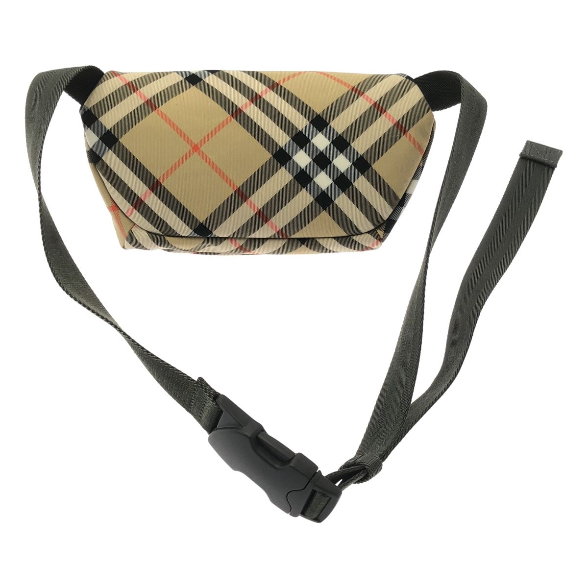 Burberry バーバリー 2025 SS ノバチェック ロゴジップ ウエストベルトバッグ ショルダーポーチ ユニセックス サンドベージュ メンズ