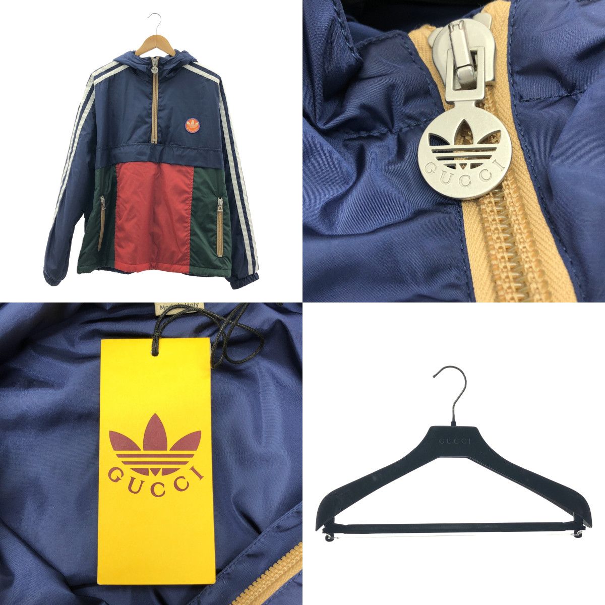 タグ付新品未使用 グッチ アディダス トレフォイル ジップジャケット 美品】 GUCCI / グッチ | × adidas / アディダス トレフォイルロゴ