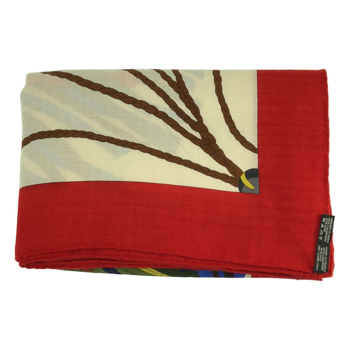 HERMES | エルメス CUIRS DU DESERT 砂漠の革飾り カレ 140 カシミヤ シルク 大判 ストール スカーフ ユニセックス マルチカラー