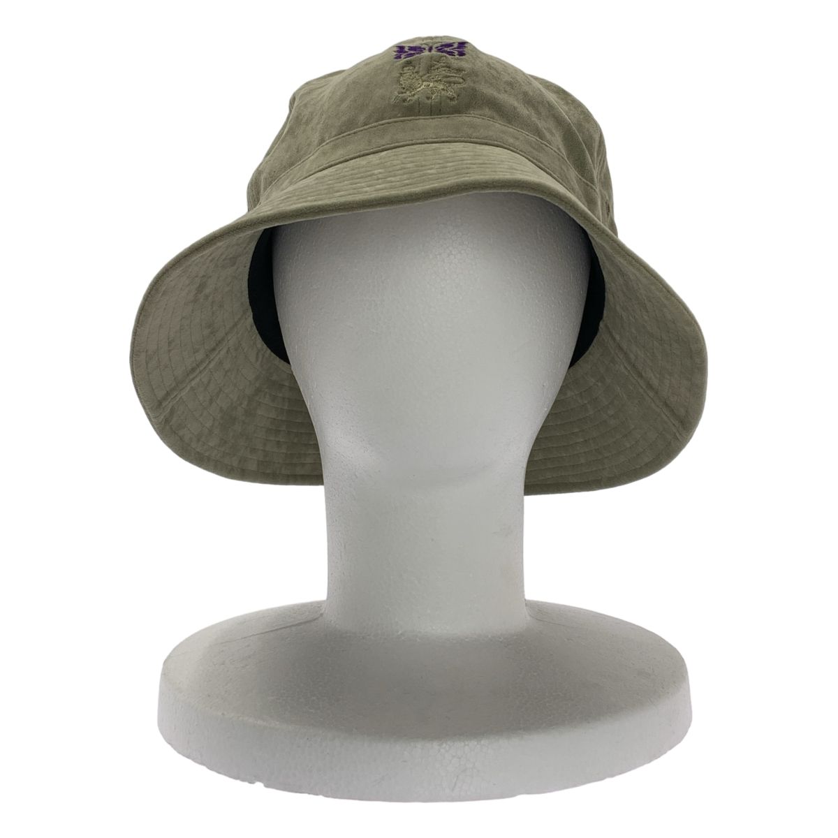 Needles ニードルス 2025 SS × Sasquatchfabrix. サスクワッチファブリックス ロゴ バケットハット 帽子 L グレー系 メンズ ストライプ 防寒対策