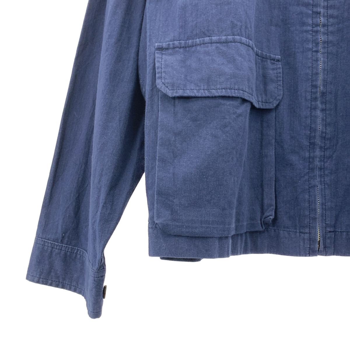 ジップアップブルゾン 青 S コムデギャルソンオム ジップアップ ジップアップブルゾン 青 S コムデギャルソンオム ジップアップ