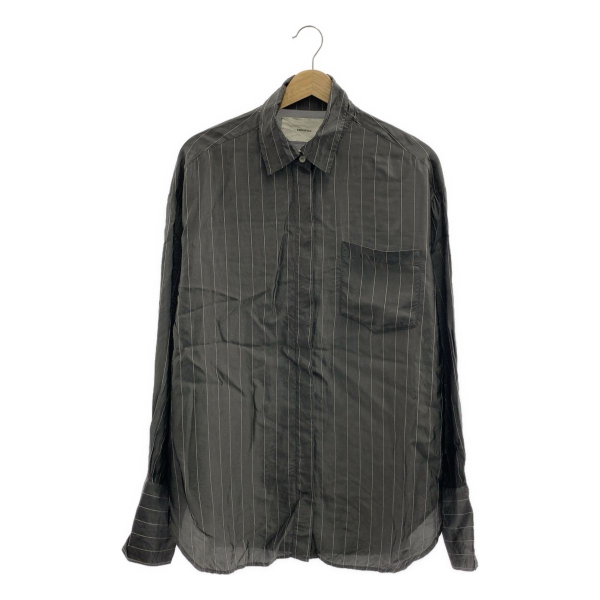 TODAYFUL / トゥデイフル | Stripe Silky Shirts ストライプシルキー