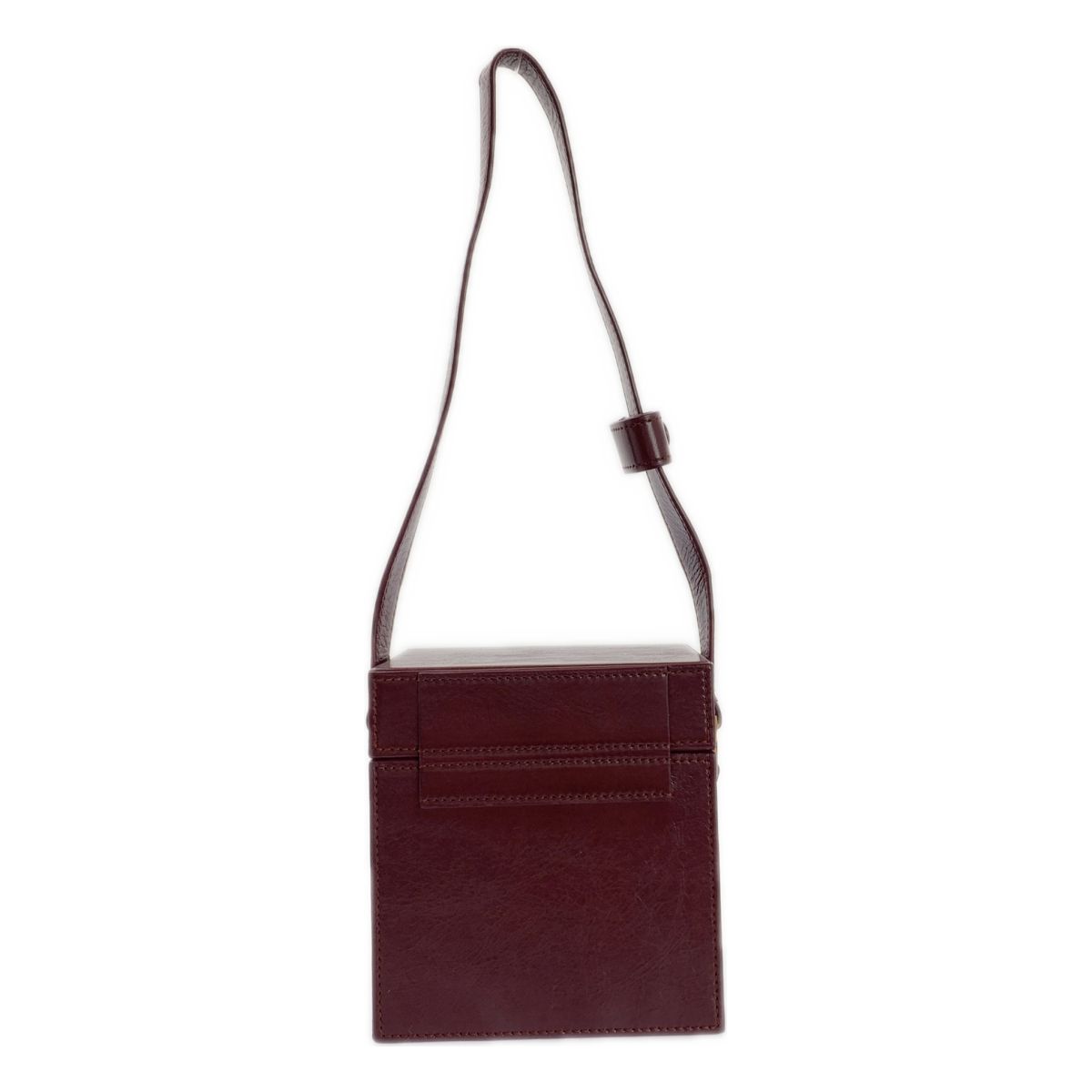 Hillier Bartley ヒリヤー バートリー Biotope 取扱い レザー スクエア ハンド ショルダー バッグ ボルドー レディース
