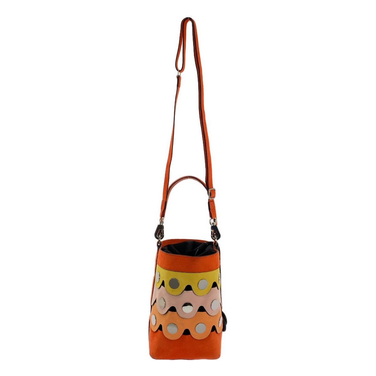 PIERRE HARDY | ピエールアルディ Penny Bucket Bag 2 way ショルダー付き スエード レザー ペニー バケット ハンドバッグ マルチカラー レディース