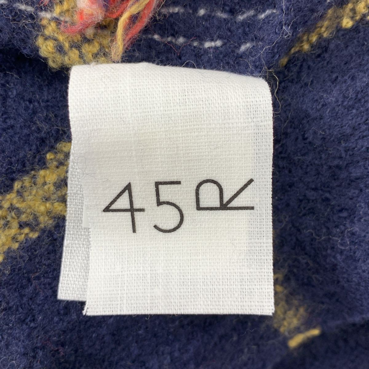 45 r | フォーティファイブアール インドウールのストール ネイビー|ベージュ|レッド