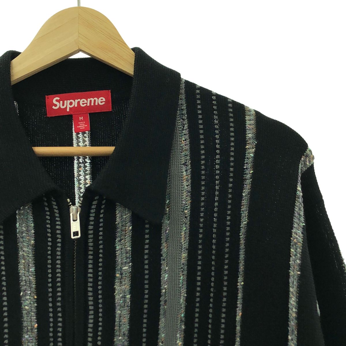SUPREME | シュプリーム 2025 AW speckle stripe zip up cardigan スペックル ストライプ ジップ アップ カーディガン M black メンズ その他 トップス メンズ