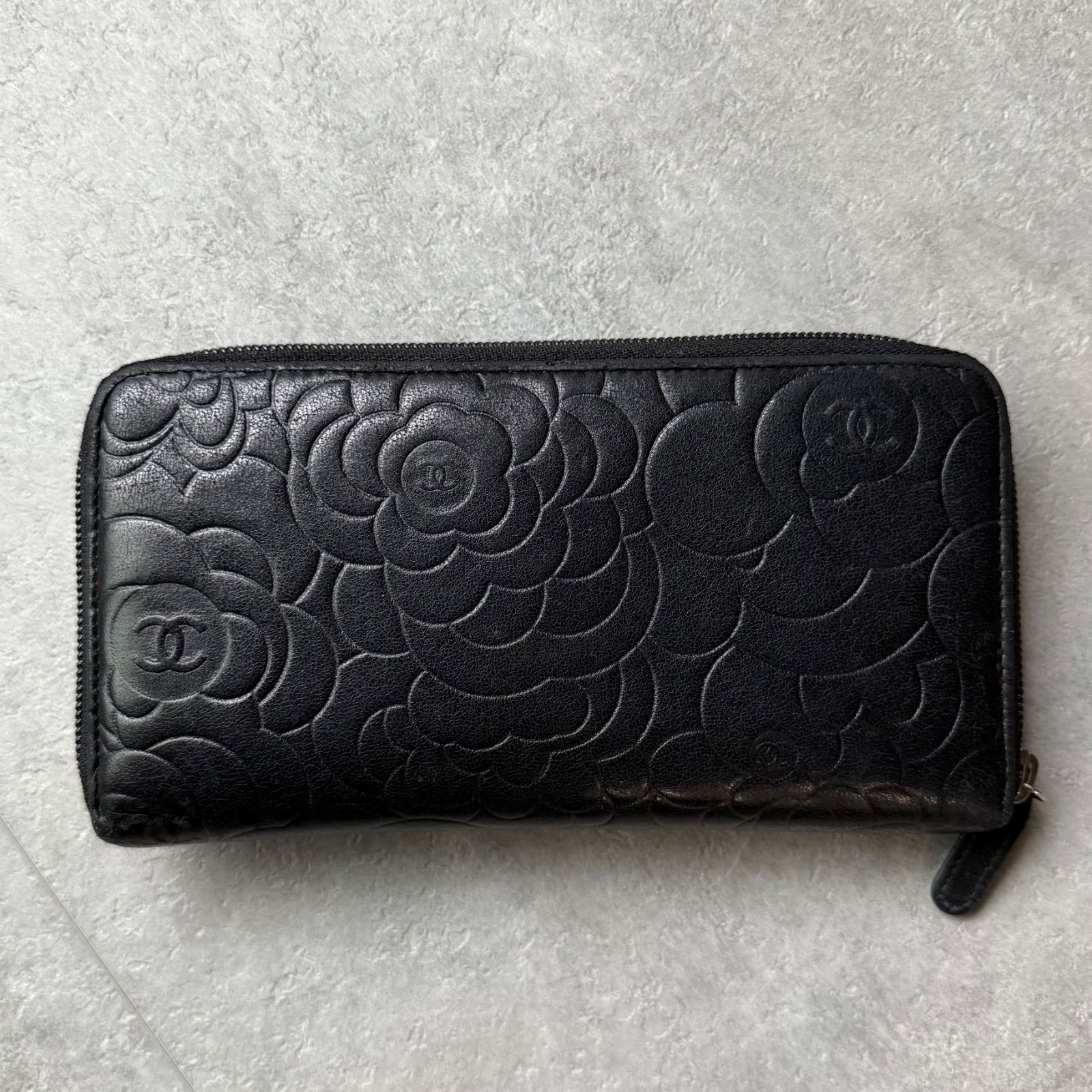 CHANEL シャネル カメリア ラウンドファスナー長財布 ココマーク