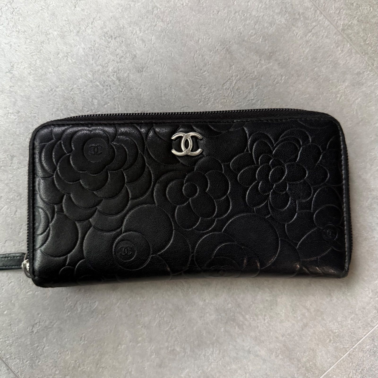 CHANEL シャネル カメリア ラウンドファスナー長財布 ココマーク
