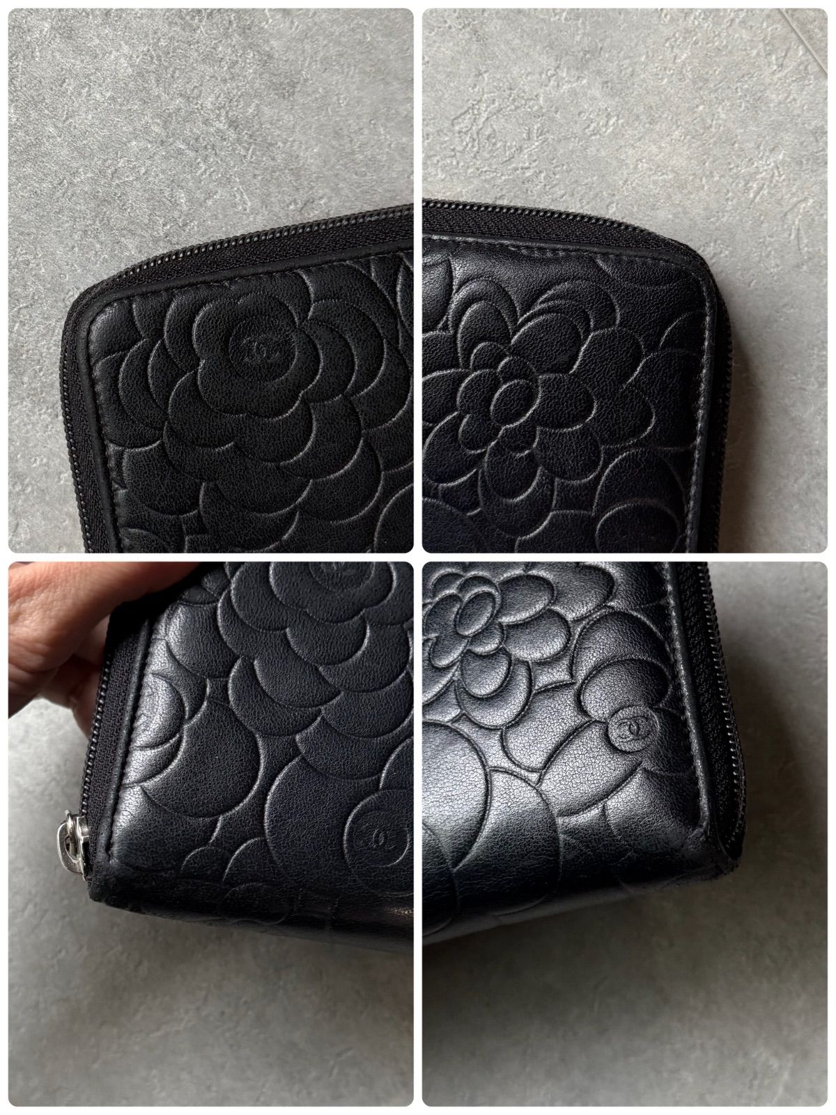 CHANEL シャネル カメリア ラウンドファスナー長財布 ココマーク