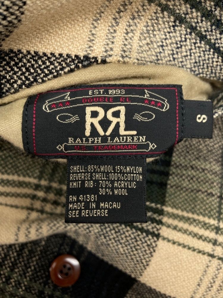 ダブルアールエル RRL 90s 90年代 3つ星タグ リバーシブル ウール