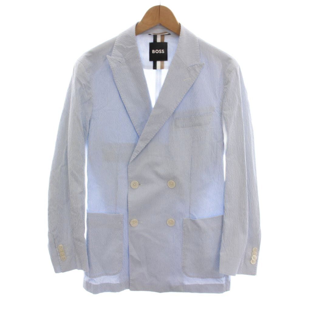 極美品　高ストレッチ　ヒューゴボス　テーラードジャケット　ストライプ ヒューゴボス HUGO BOSS STRETCH TAILORING テーラードジャケット