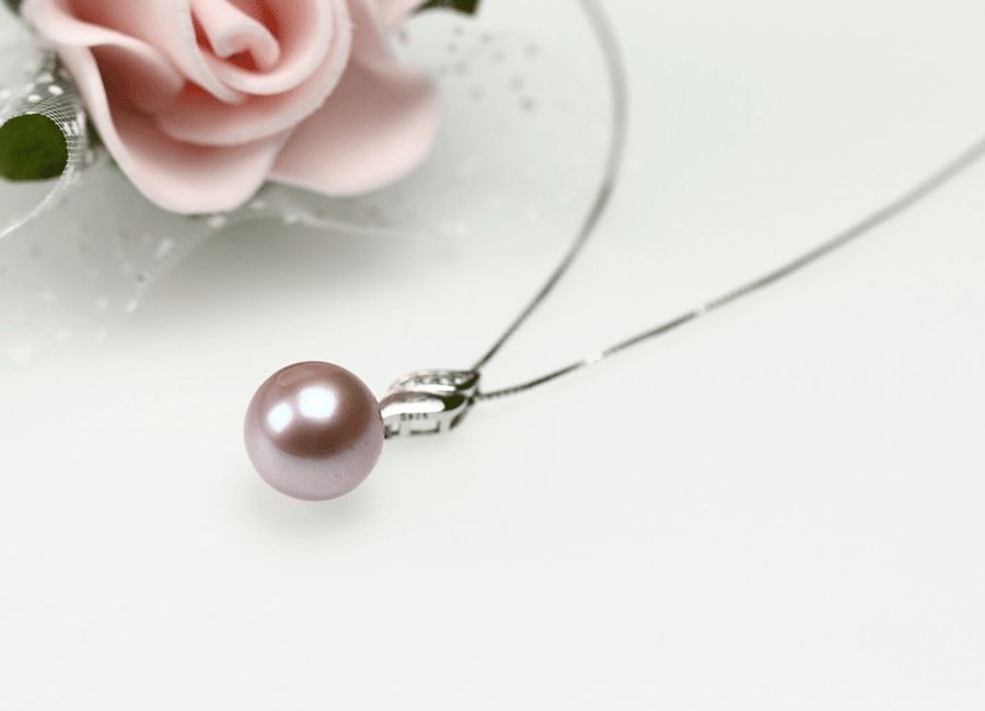 つやたま 最 特品 大粒11-12ｍｍ 一粒 本真珠ネックレス ホワイト グレーパープル イエローオレンジ シルバー925 一粒パールネックレス