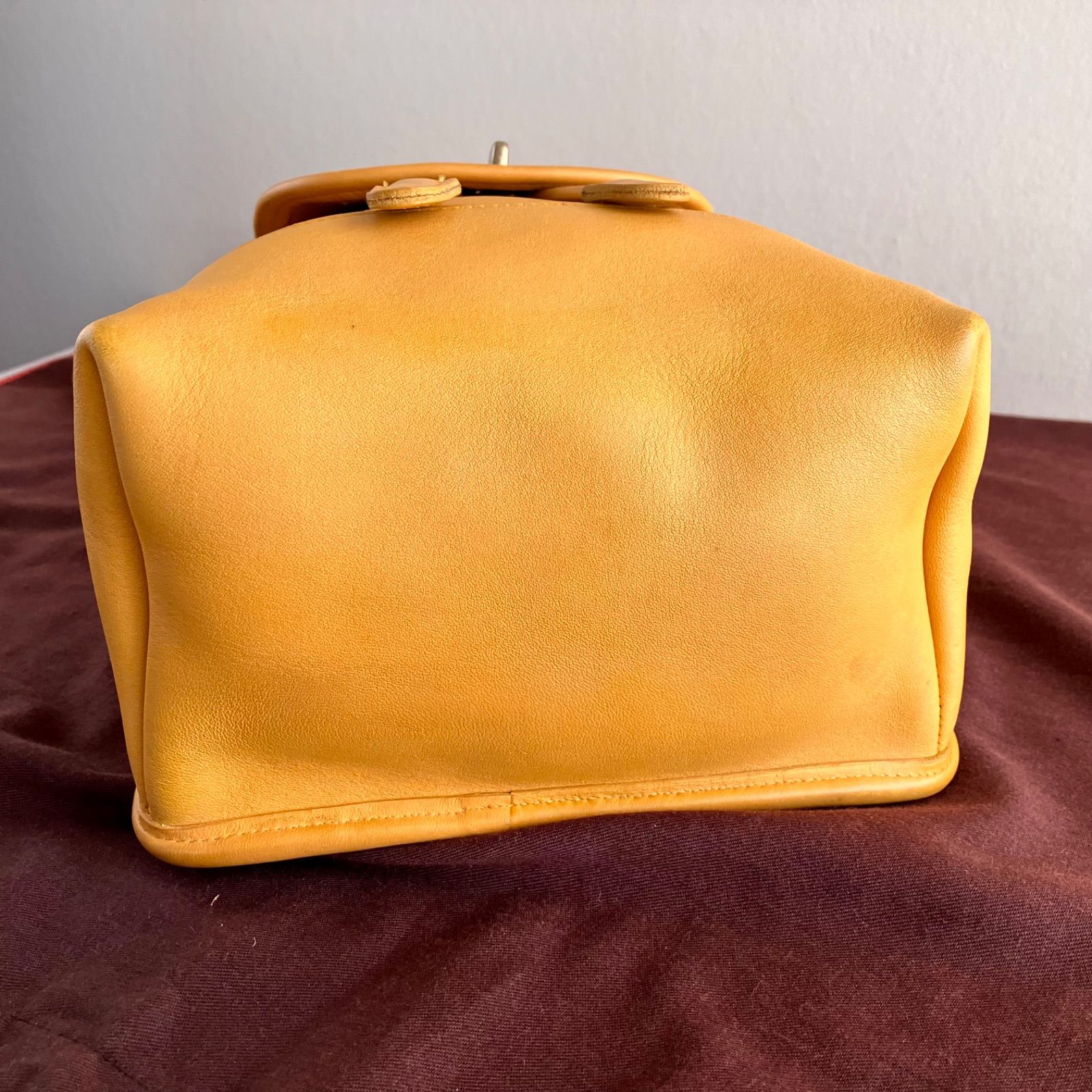 Vintage Coach DayPack Yellow Leather Rare Color USA - メルカリ