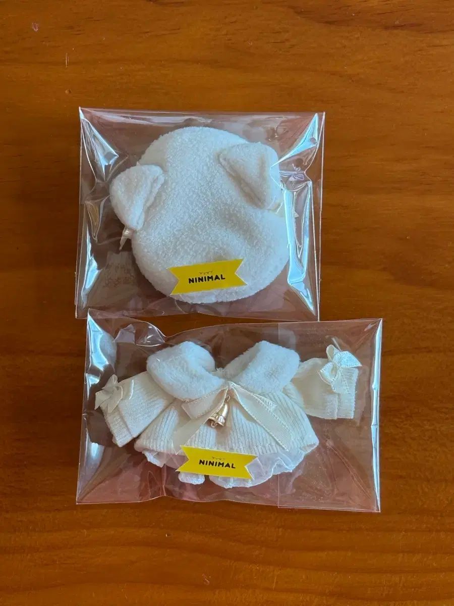 ニニマル フラッフィーキャット 5 cm ぬいぐるみ服 クリーム