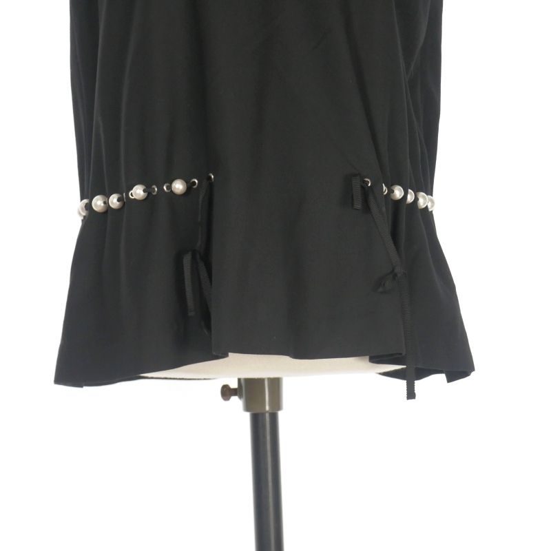 ノワールケイニノミヤ kei ninomiya 17 SS ノースリーブトップス ブラウス S 黒 ブラック 3 S-B 002 半袖(Tシャツ) Tシャツ カットソー トップス