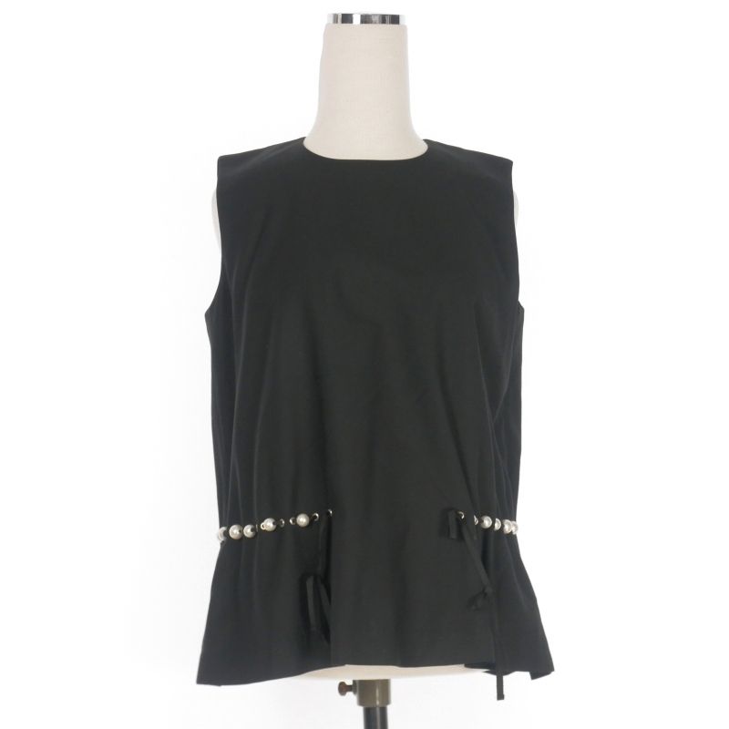 ノワールケイニノミヤ kei ninomiya 17 SS ノースリーブトップス ブラウス S 黒 ブラック 3 S-B 002