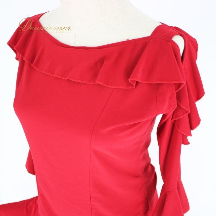 社交ダンス 衣装 ラテン 上下セット ツーピース パーティ衣装