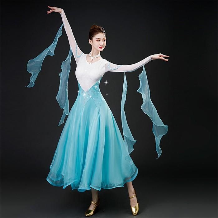 社交ダンスドレス 社交ダンス モダンドレス 大きいサイズ 長袖 大きい