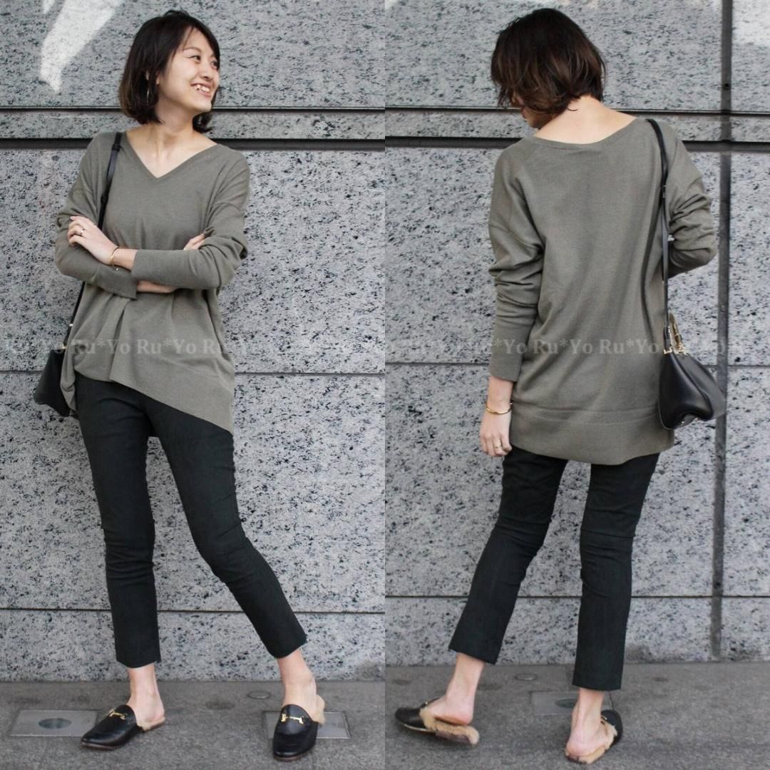 ck96a Deuxieme Classe SKINSTRETCH V プルオーバー Vネック　セーター　ウール　毛　ニット　大きい　ゆったりサイズ 定価31,900円 ck96a Deuxieme Classe SKINSTRETCH V プルオーバー Vネック セーター