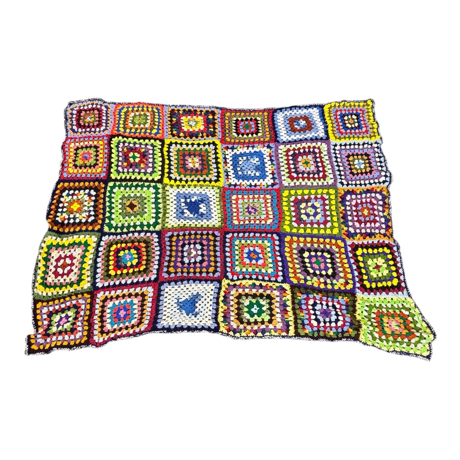 ヴィンテージラグマット ブランケット 絨毯 総柄 アジアンテイスト