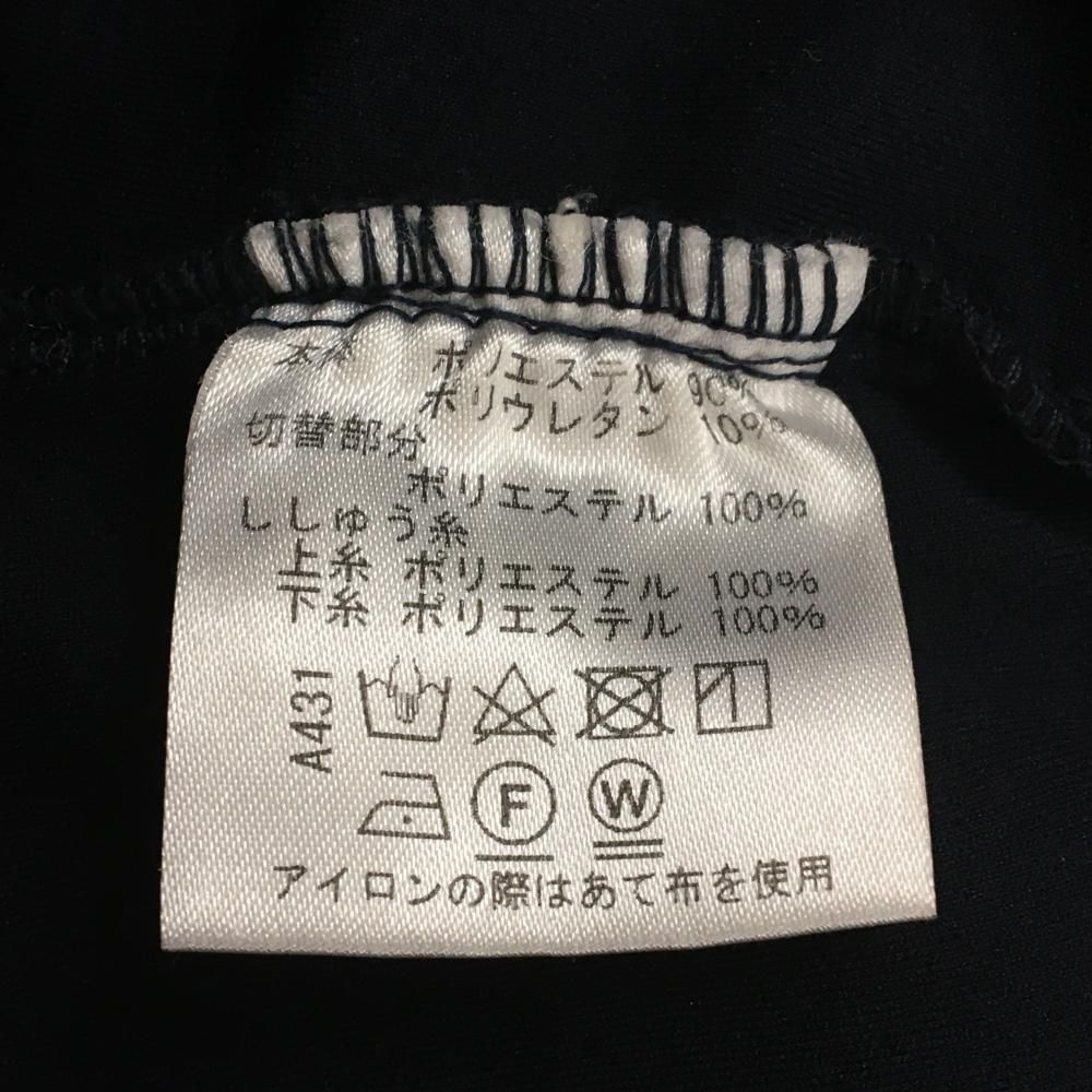 美品ビバハート スカート ダークネイビー×ライトグリーン サイドロゴ ストレッチ レディース 40(M) ゴルフウェア VIVA HEART
