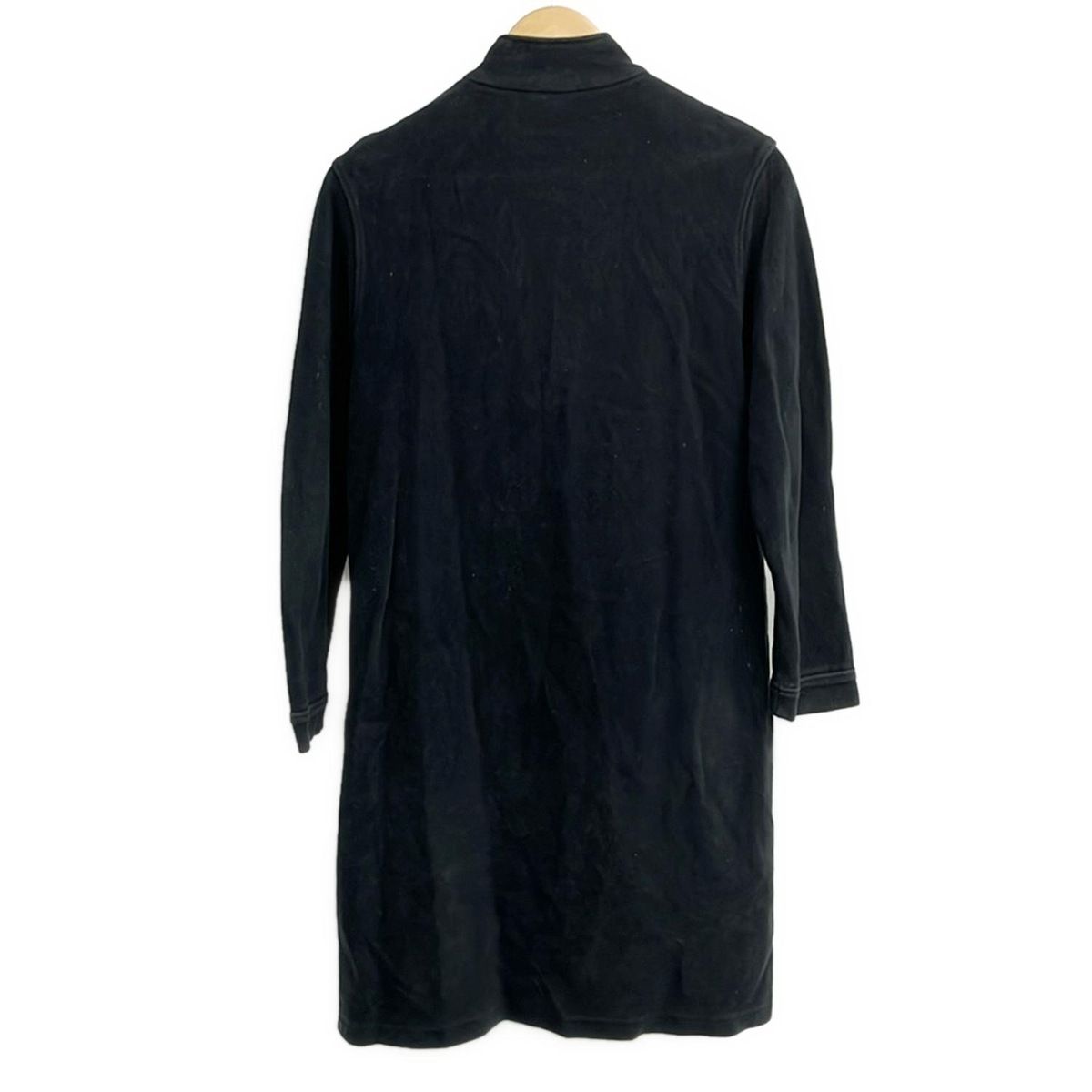 PICONE ピッコーネ ワンピース サイズ38 S レディース 黒 長袖 ひざ丈 ハーフジップ