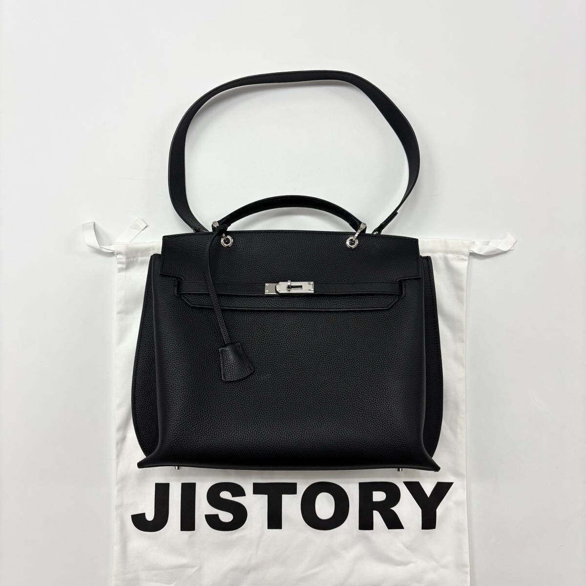 極美品 JISTORY SQUARE BELT HANDLE BAG ジストリー スクウェア ベルト