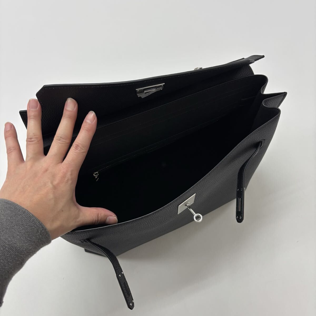 極美品 JISTORY SQUARE BELT HANDLE BAG ジストリー スクウェア ベルト