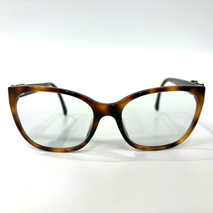 シャネル CHANEL アイウェア ココマーク べっ甲柄 リボンメガネ