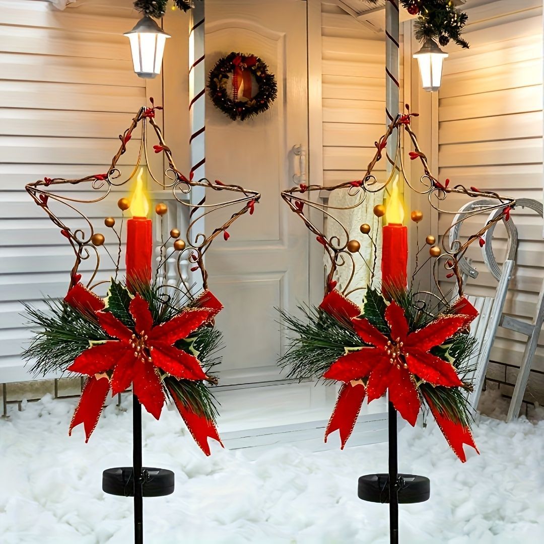 ソーラーライト ガーデンライト ガーデンオーナメント キャンドル型 ガーデンステーク ガーデンピック 癒しグッズ ガーデニング お庭 玄関ライト 園芸装飾 インテリア オシャレ 防水 ギフト プレゼント 贈り物 イルミネーション