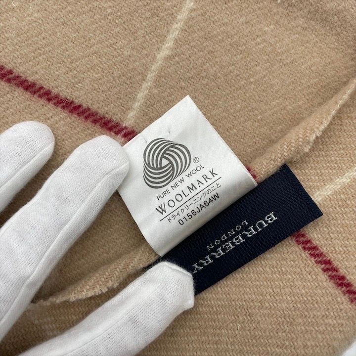 超美品 BURBERRY LONDON バーバリー ロンドン ウール 100％ 大判