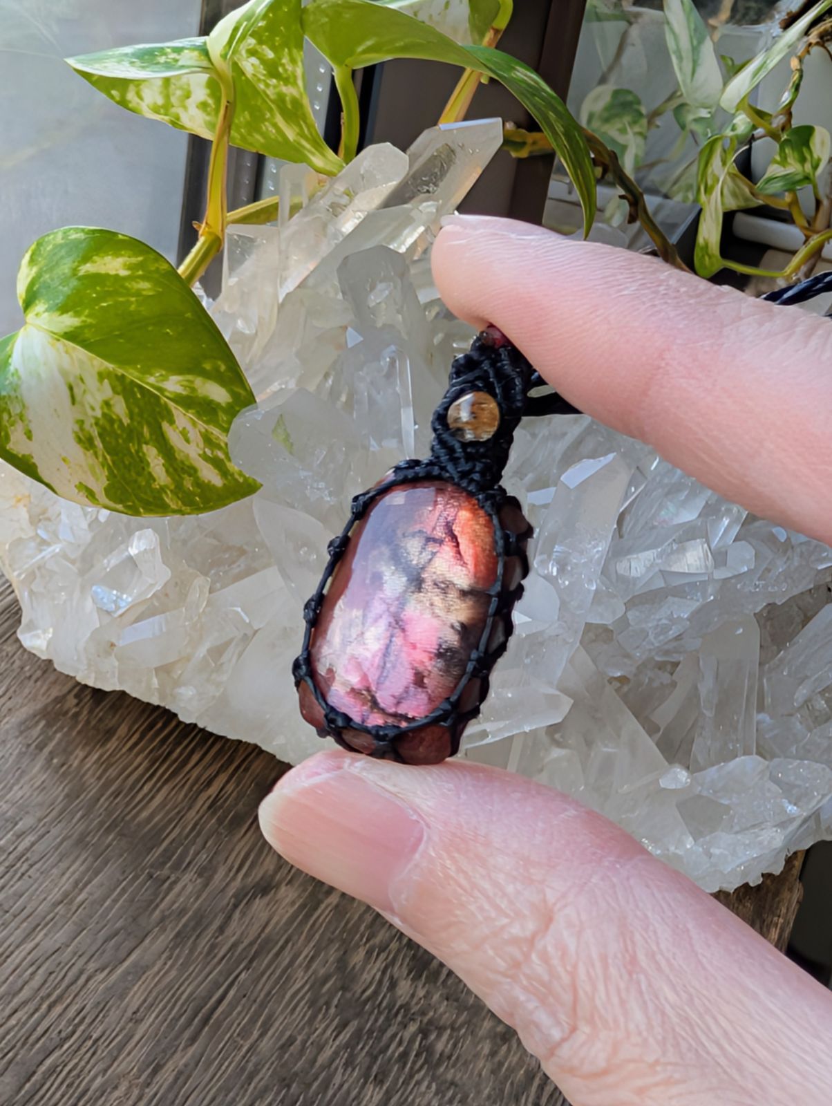 マクラメ編みネックレス 474