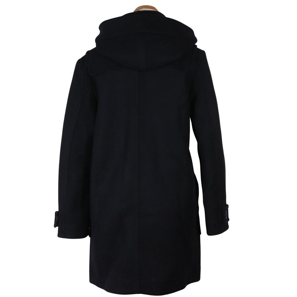 【美品】PRADA プラダ ミドル丈ダッフルコート ウール トグル 黒ブラック 美品】PRADA プラダ ミドル丈ダッフルコート ウール トグル 黒ブラック