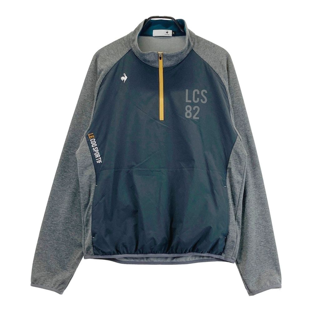 サイズ：3L LE COQ GOLF ルコックゴルフ 2024年モデル 切替 ハーフジップトレーナー グレー系 [240101572786] ゴルフウェア メンズ ストスト