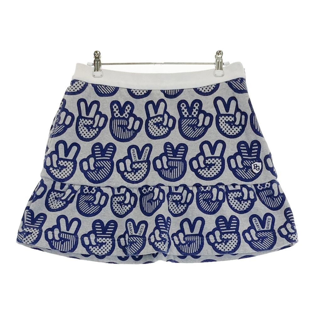 サイズ：1 PEARLY GATES パーリーゲイツ  裏起毛スウェットスカート 総柄 グレー系 [240101574168] ゴルフウェア レディース ストスト