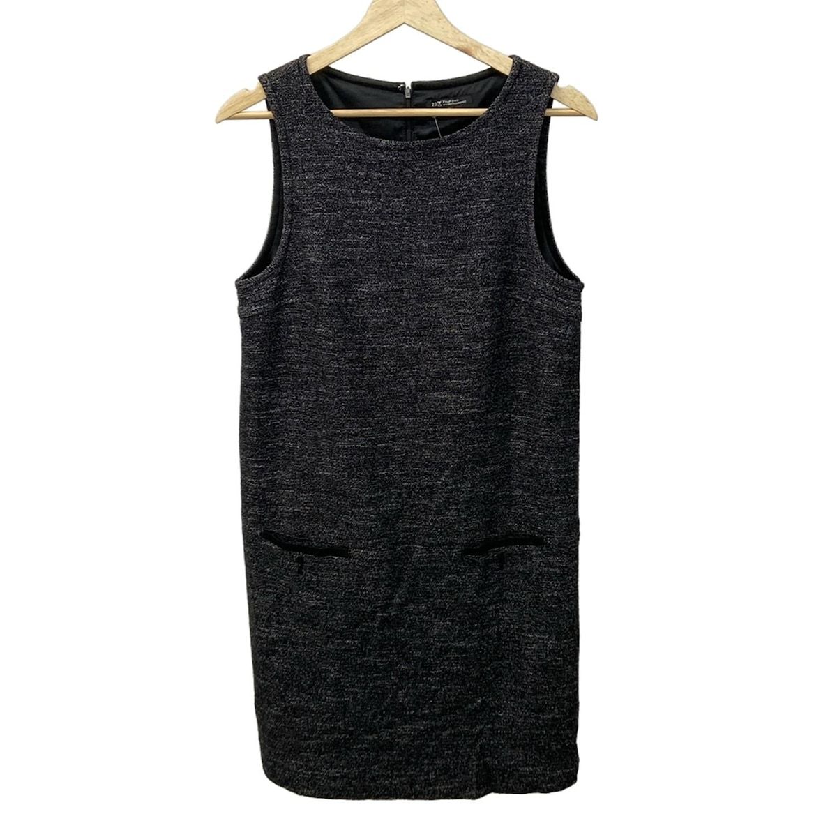 23区 ニジュウサンク ワンピース サイズ40 M レディース - 黒×白 ノースリーブ ロング