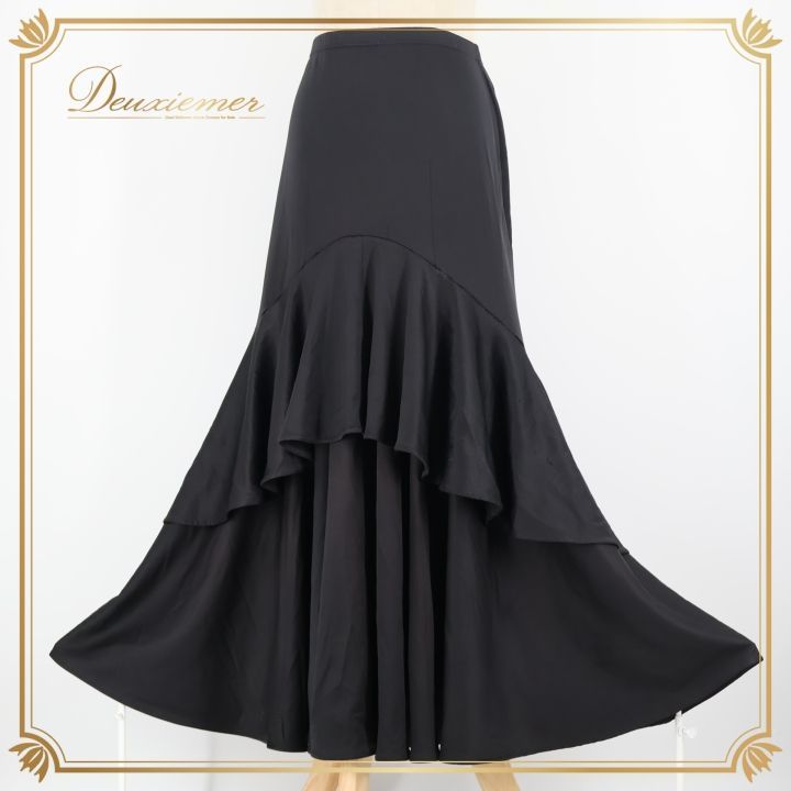 社交ダンス 衣装 スカート ブラック系 チャコット Chacott 黒 無地