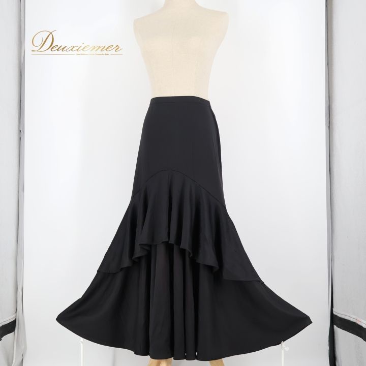 社交ダンス 衣装 スカート ブラック系 チャコット Chacott 黒 無地