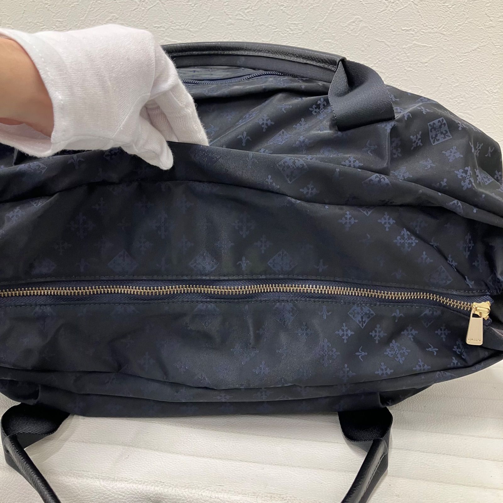 ラシット　2way ボストンバッグ　旅行　大容量　ナイロン　革　黒　紺　キャリー 6591 russet ラシット 2way ボストンバッグ ショルダーバッグ トート