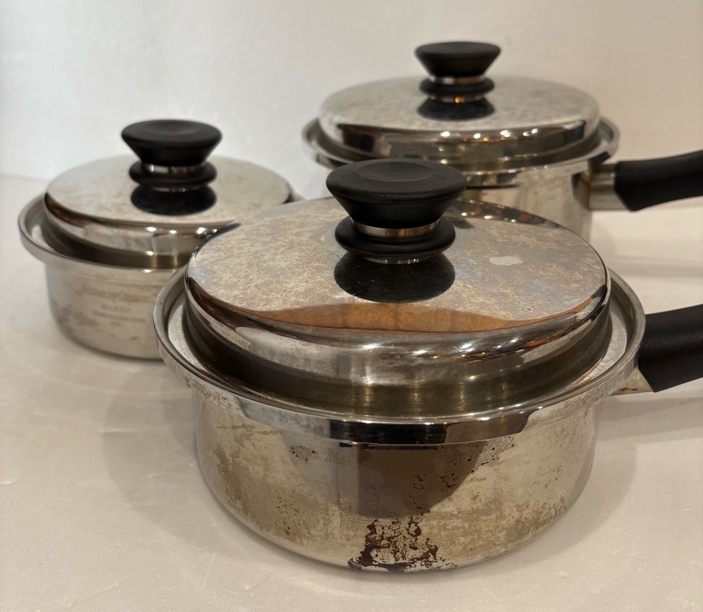 Amway アムウェイ クイーン 片手鍋セット 大中小 ステンレス