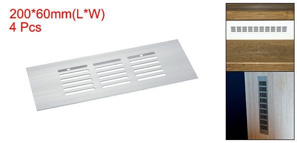 uxcell エアベントカバー 4個150 x 60mm - アルミニウム合金メッシュ