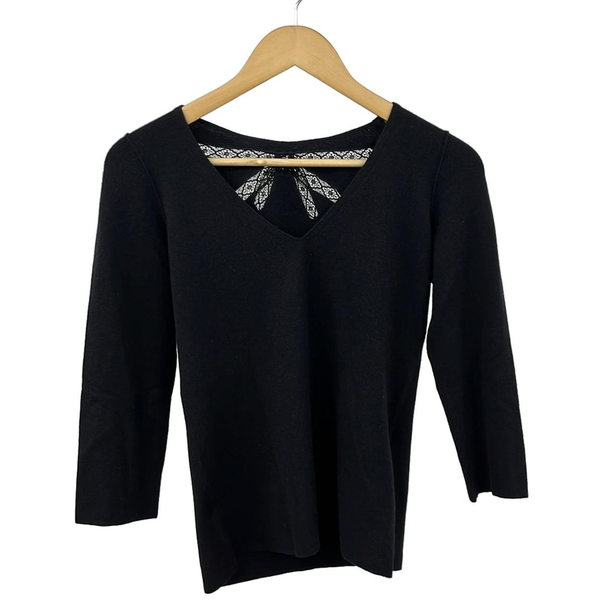 FOXEY フォクシー カシミヤ100% 長袖ニット セーター 黒 M FOXEY(フォクシー) 長袖セーター サイズ40 M レディース - 31123 黒 V