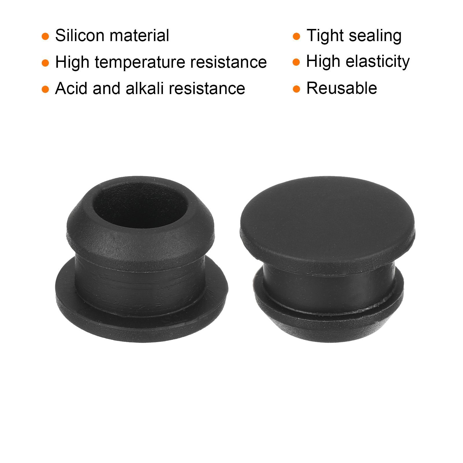 uxcell シリコーンスナップインロッキングホールプラグ ラバーパネル